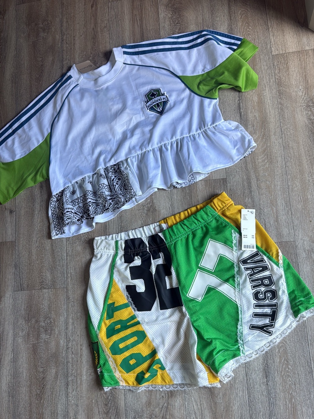 NWT re done ADIDAS outfit size L
